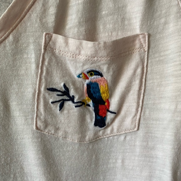 A New Day pink embroidered bird pocket t-shirt - Picture 2 of 4